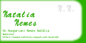 natalia nemes business card